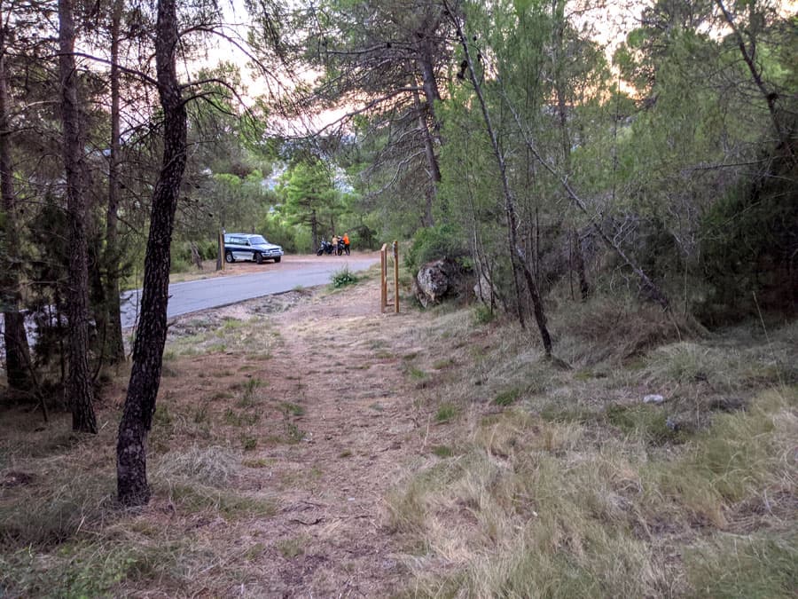 Camino de regreso nos lleva al estacionamiento 