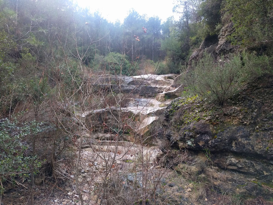 Zona escalonada que superamos caminando 
