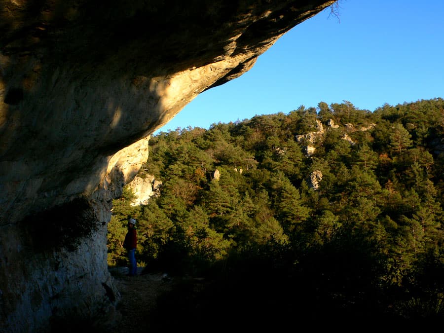 Camino de regreso de la vía ferrata 