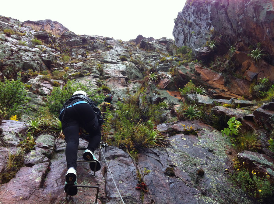 Third section of the ferrata -the most technical one- 