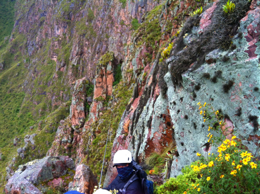 Starting point of the first zipline -perhaps the most spectacular one- 
