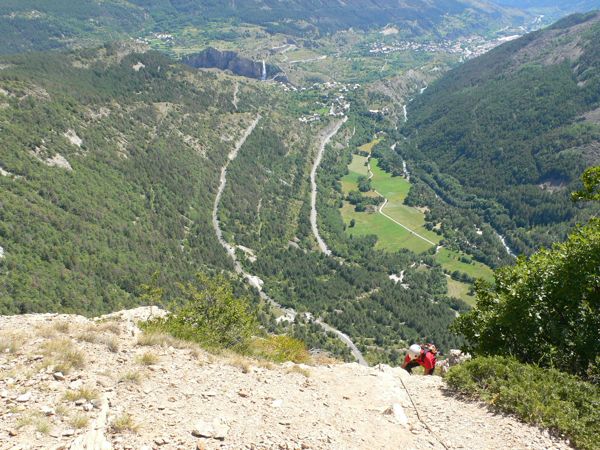 Vista desde la cima hacia las gorgas de la Durance 