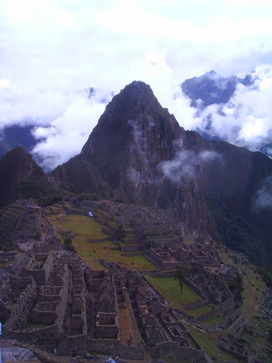The temple of Machu Picchu and the summit of Wayna Picchu we will climb up to 