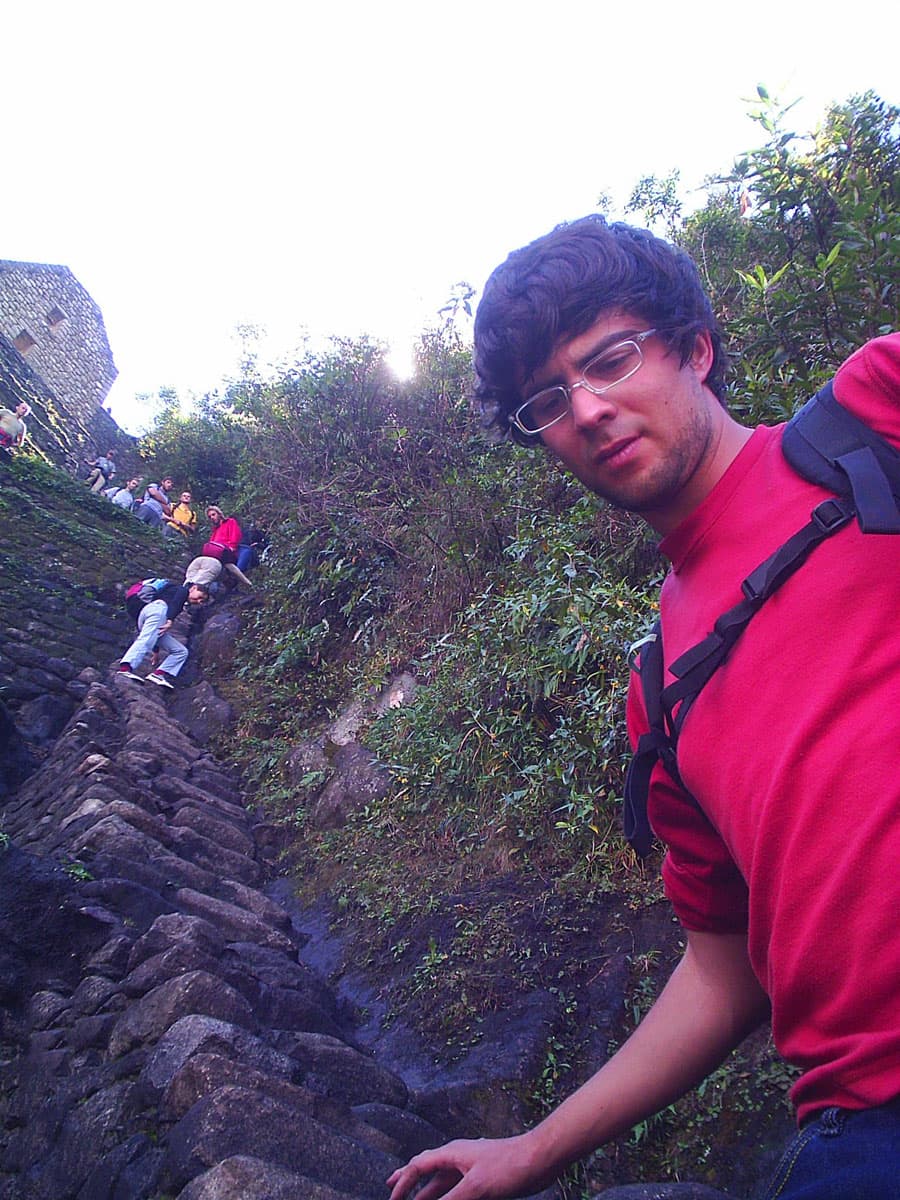 Descending cautiously 