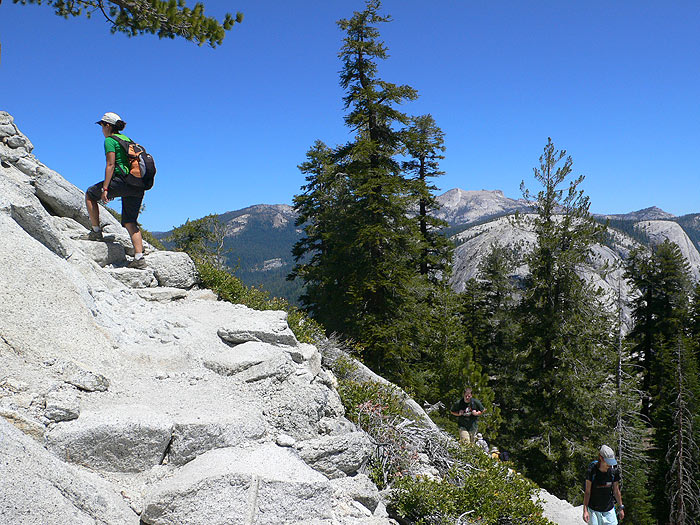 Starting the stepped slope 