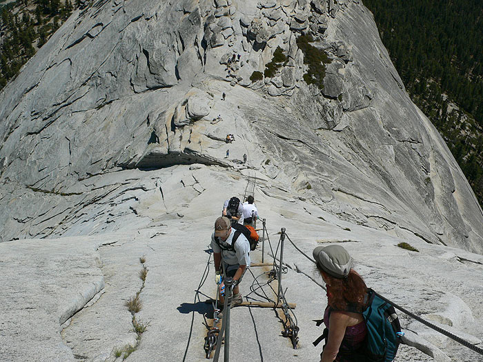Looking back at the beginning of the cable section 