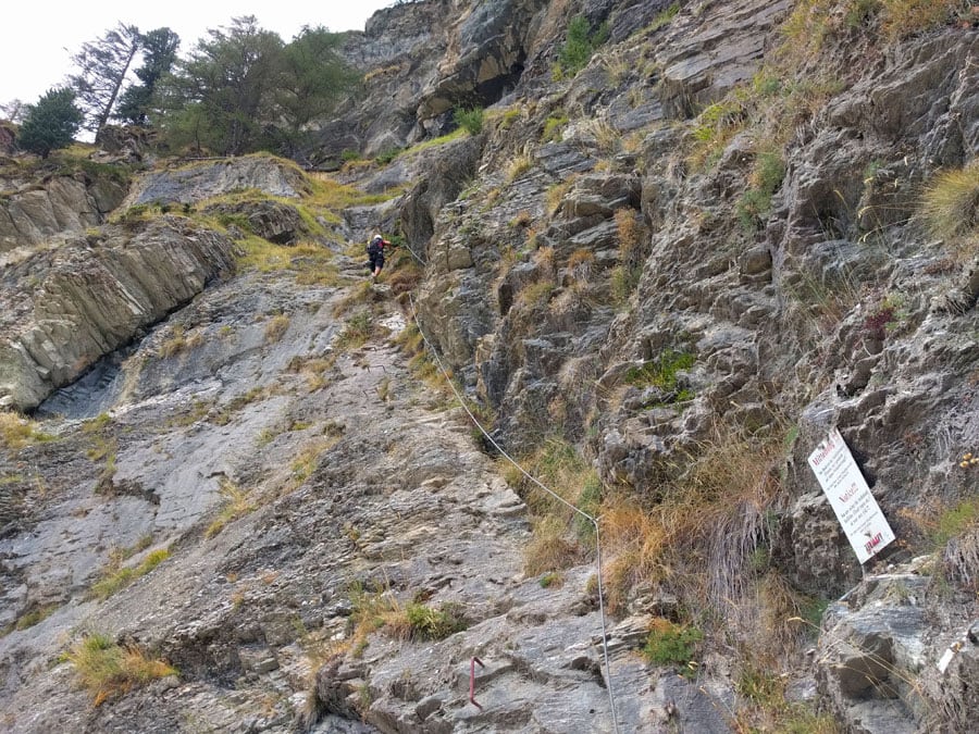 Inicio de la vía ferrata 