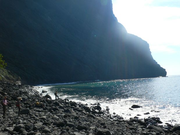 Llegamos a la amplia playa de Masca 