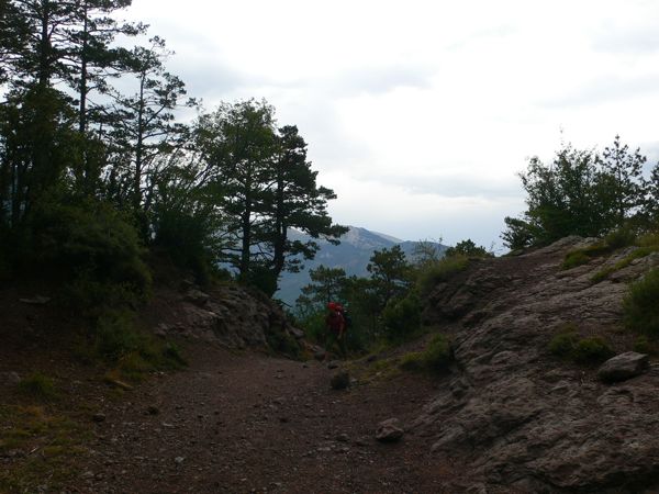 Subiendo al Coll d Escriu 