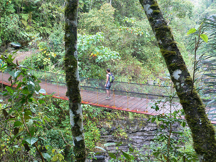 Cruzando el quinto y último puente 