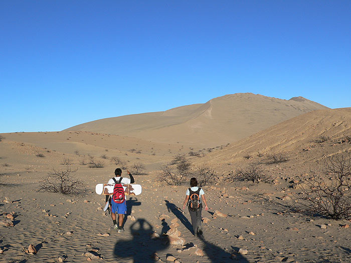 Ya estamos cerca de iniciar la subida más dura por el interior de la duna 