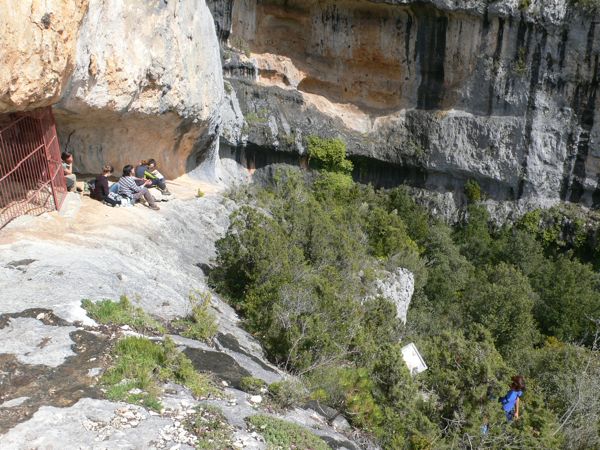 Abrigo que protege las pinturas rupestres de Chimiachas 