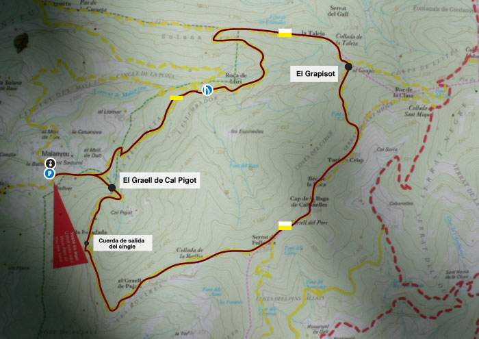 Croquis de la ruta  