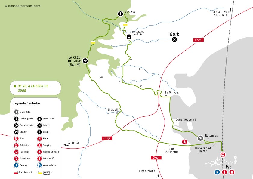 Croquis de la ruta 