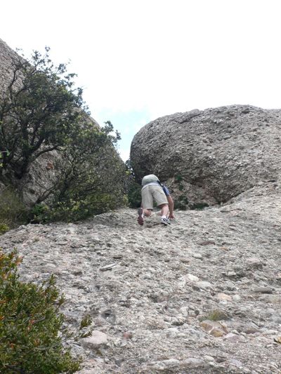 El tramo final es el más inclinado - arriba nos espera la estrecha canal -  