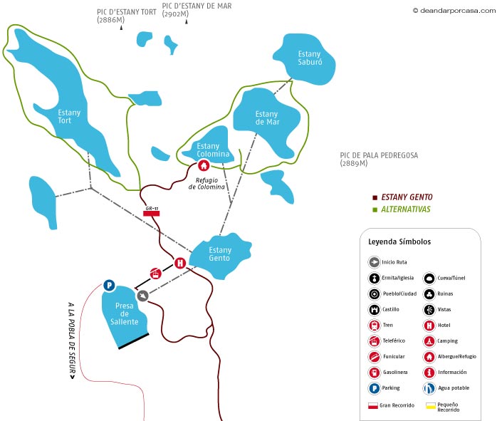 Croquis de la ruta 