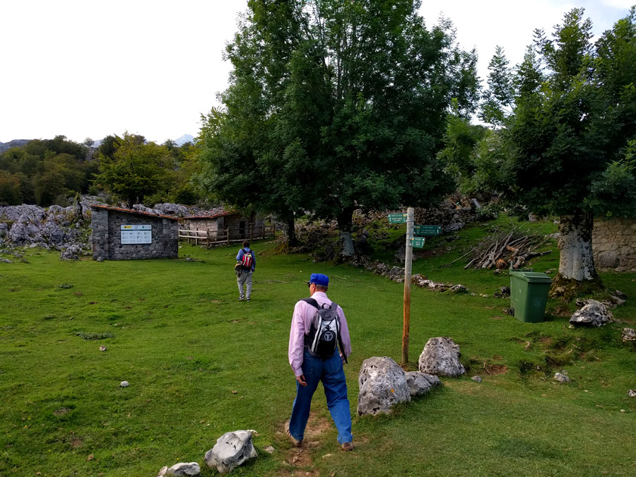 Desvío a la izquierda hacia el bosque Palomberu 