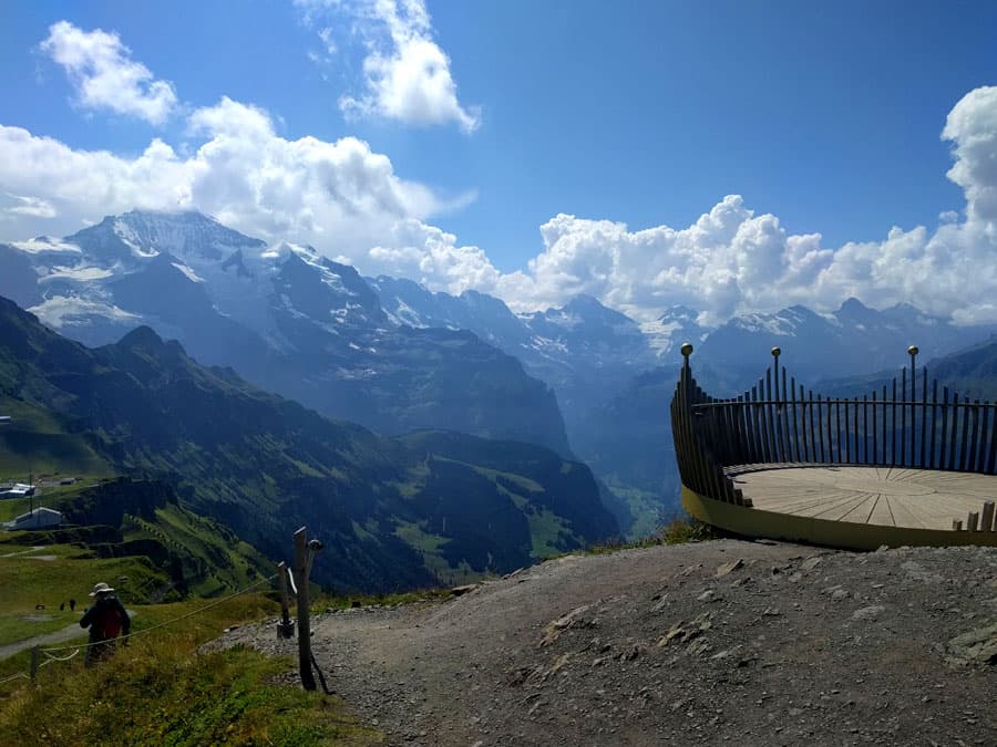 Looking at Jungfrau from the Summit of Männlichen 