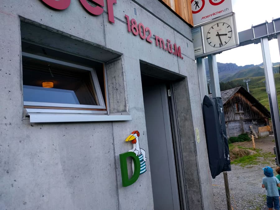 Public toilets a bit below the picnic area 