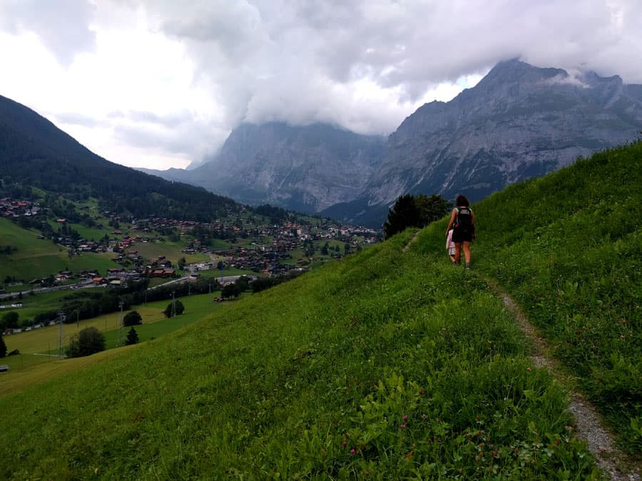 Grindelwald village in sight 