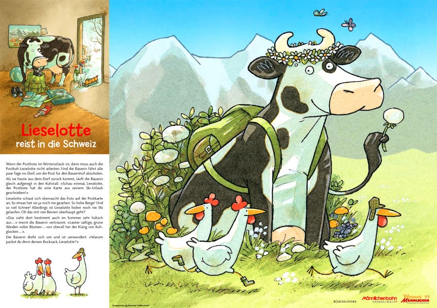 One side of the official Lieselotte trail leaflet 
