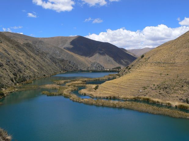 Vista atrás a la laguna Papacocha 