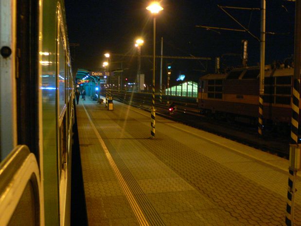 Ya en el tren con destino a Praga desde Decín 