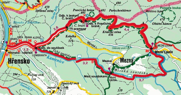 Croquis de la ruta 