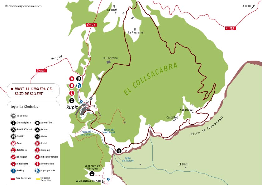Croquis de la ruta 