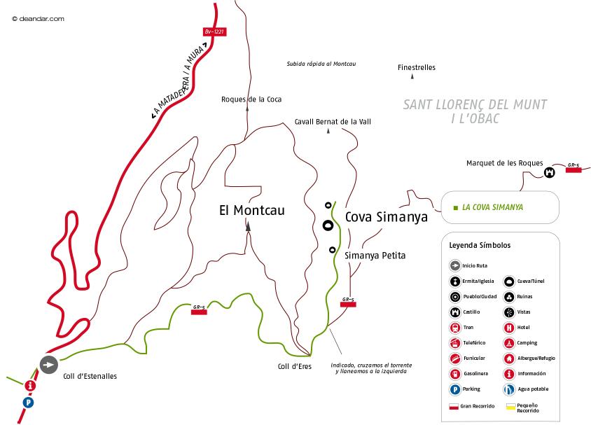 Croquis de la ruta 