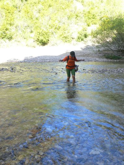 Cruzando el Vero por primera vez 