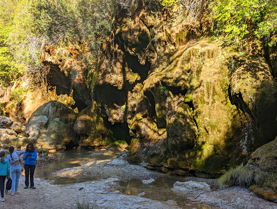 Zona de la Cascada -en octubre sin nada de agua-