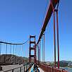 El paso por el Golden Gate es estrecho pero suficiente y lo mejor: separado del tráfico / Bike route San Francisco | Golden Gate | Sausalito 