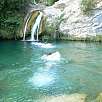 Gorg Blau (blue gorge) / Hiking route Sant Aniol and the Salt del Brull (El Brull Waterfall) 