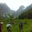Subiendo por el prado de les Cabanes / Hiking route Artiga de Lin y Uelhs deth Joeu 