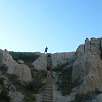 Stairway that takes us to the superior ledge / Hiking route Badlands | Notch Trail 