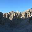 View behind from the viewpoint / Hiking route Badlands | Notch Trail 