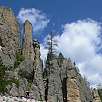 Desde el estacionamiento disfrutamos de las primeras formaciones de granito / Hiking route Black Hills | Harney Peak | Cathedral Spires 