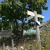 A las afueras de Berga indicadores al Santuario de Queralt / Hiking route Camí dels Bons Homes 