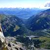Views of the Derborence valley / Hiking route Switzerland. Visit to a glacier in Les Diablerets 