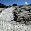 We also walked on the glacier on the way back  / Hiking route Switzerland. Visit to a glacier in Les Diablerets 