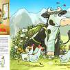 One side of the official Lieselotte trail leaflet / Hiking route Switzerland. Family hiking at the foot of Eiger 