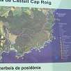 Croquis de los senderos de la zona -seguimos el azul para la ida y el rosa para el regreso- / Hiking route Costa Brava | Palamós | Cala Estreta 