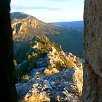 Vistas desde el interior de la ermita de Santa Quiteria / Hiking route Camino natural de Montfalcó al congost de Mont-rebei 
