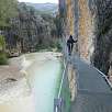 La misma pasarela sobre el río / Hiking route Pasarelas del Vero 