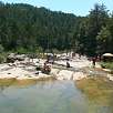 Primeras zonas de baño muy concurridas cerca del camping / Hiking route Riera de Merlès 