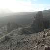 Vista desde el Mirador de la Ruleta - inicio del sendero - hacia la Catedral / Hiking route Los Roques de García 