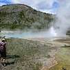 Llegamos al activo géiser Imperial / Hiking route Yellowstone | Grand Prismatic Spring 