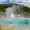 El géiser Imperial se despide de nosotros con un poco de actividad eruptiva / Hiking route Yellowstone | Grand Prismatic Spring 