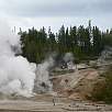 Vistas a la entrada del camino desde el centro de la zona termal / Hiking route Yellowstone | Norris Geyser Basin 